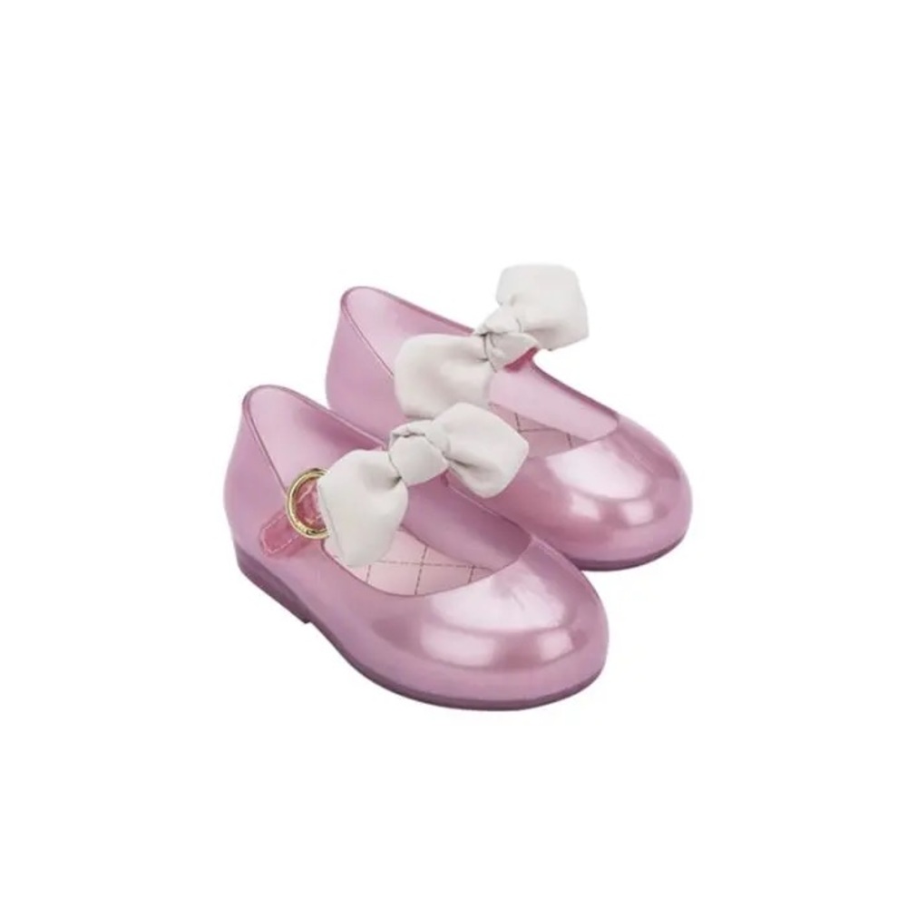 Mini Melissa translucent pink jelly Mary Jane shoes